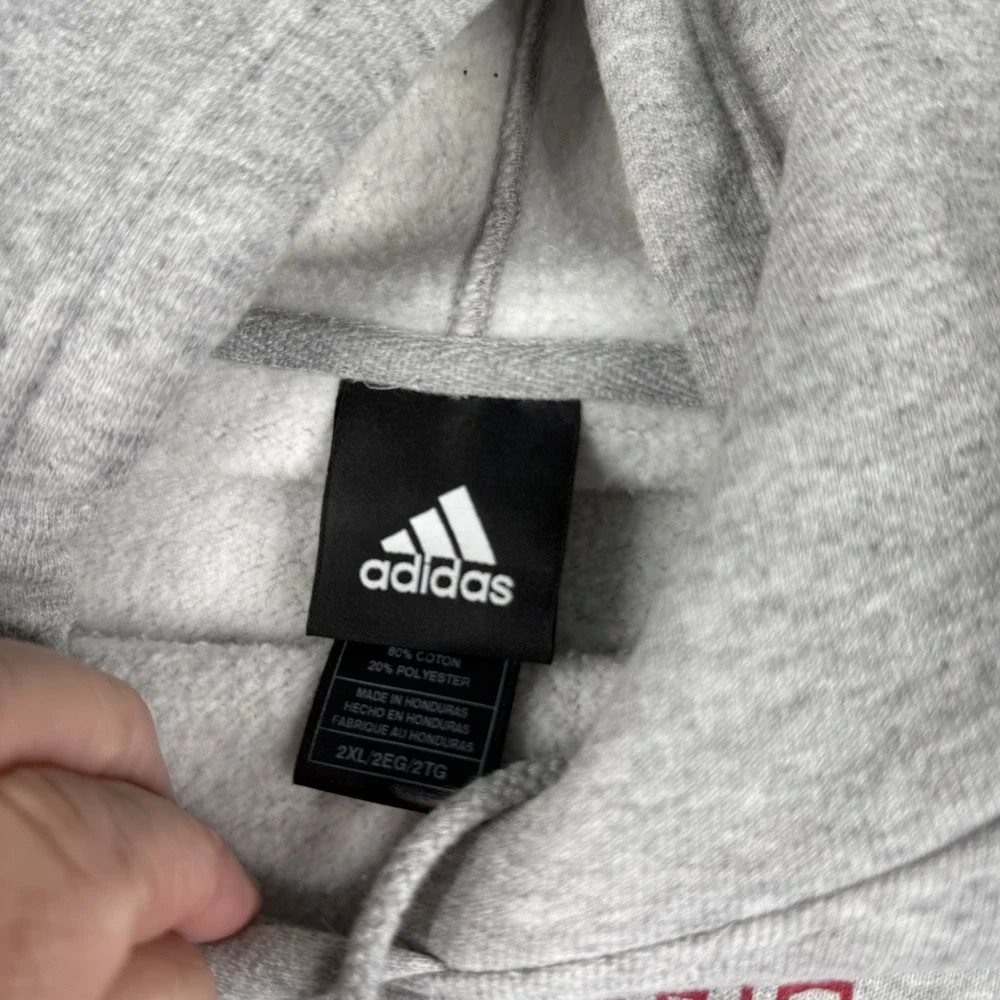 Arkansas Razorbacks Adidas Hoodie 2X‎ Gray Football Heavy Pockets Men